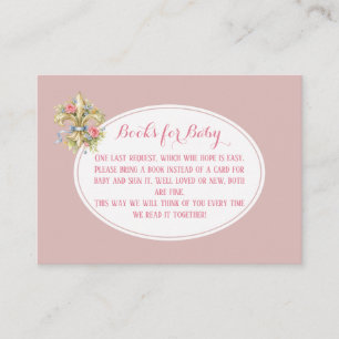 Bücher für Baby Fleur de Lys Baby Shower Einlage Begleitkarte