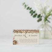 Bücher für Baby Floral Coffee Baby Dusche Begleitkarte (Stehend Vorderseite)