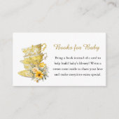 Bücher für Baby Floral Tee Party Babydusche Begleitkarte (Vorderseite)