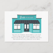 Bücher für Baby Gebäude Blue Baby Dusche Begleitkarte (Vorderseite)