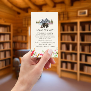 Bücher für Baby Gedicht Bears Blumenkinderdusche Begleitkarte