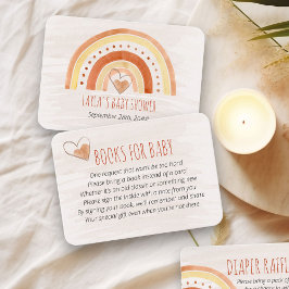Bücher für Baby Gedicht Neutral Rainbow Baby Showe Begleitkarte