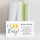 Bücher für Baby-Gelb-Feet-Babydusche Begleitkarte