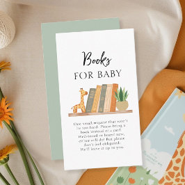 Bücher für Baby geschlechtsneutrale Babyparty Begleitkarte