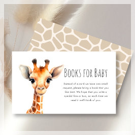 Bücher für Baby | Giraffe Baby Shower Begleitkarte
