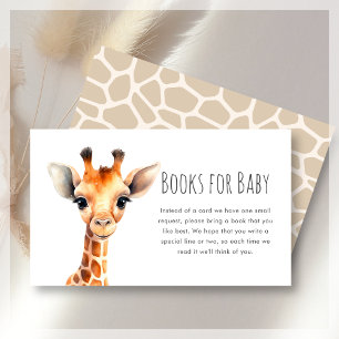Bücher für Baby   Giraffe Baby Shower Begleitkarte