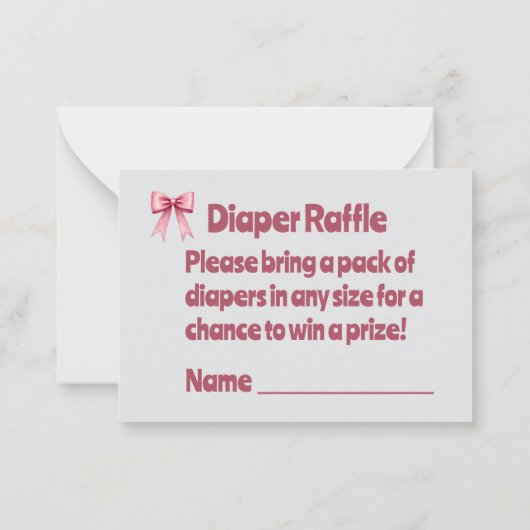 Bücher für Baby Girl and Diaper Raffle Cowboy Styl Mitteilungskarte (Rückseite)