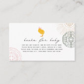 Bücher für Baby Girl Chick Babydusche Buchanfrage Begleitkarte (Vorderseite)