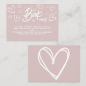 Bücher für Baby Girl Pink Moderne Dusche Begleitkarte (Vorne/Hinten)