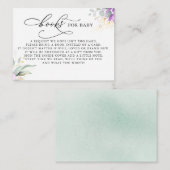 Bücher für Baby Gold Green Request Card Begleitkarte (Vorne/Hinten)