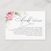 Bücher für Baby Gold Green Request Card Begleitkarte (Vorderseite)