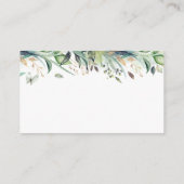 Bücher für Baby Gold Greenery Baby Shower Begleitkarte (Rückseite)