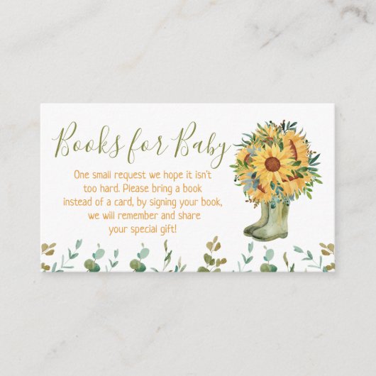 Bücher für Baby Green Rain Boots Begleitkarte (Vorderseite)