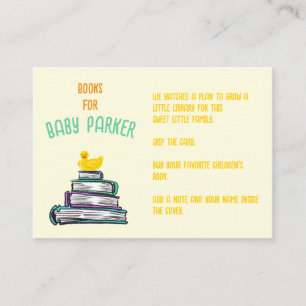 Bücher für Baby-Gummiente Begleitkarte