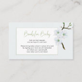 Bücher für Baby hellblaue Federbaby Dusche Begleitkarte (Vorderseite)