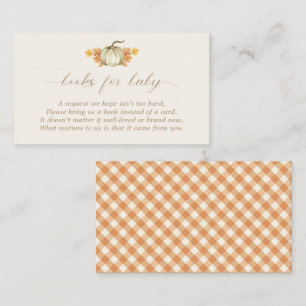 Bücher für Baby - Herbst-Babydusche Begleitkarte