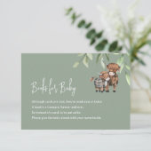 Bücher für Baby Holocw Farm Animal Green Begleitkarte (Stehend Vorderseite)