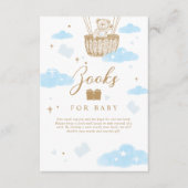 Bücher für Baby Hot Air Ballon Teddy Bear Blue Begleitkarte (Vorderseite)