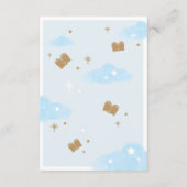 Bücher für Baby Hot Air Ballon Teddy Bear Blue Begleitkarte (Rückseite)