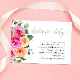 Bücher für Baby Hot Pink Orange helle Blumenperle Begleitkarte
