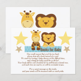 Bücher für Baby in Begleitung der Babydusche Mitteilungskarte