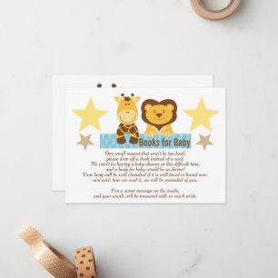 Bücher für Baby in Begleitung der Babydusche Mitteilungskarte