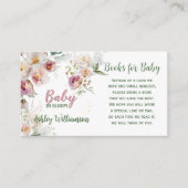 Bücher für Baby in Bloom Girl Baby Dusche Begleitkarte (Vorderseite)