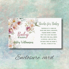 Bücher für Baby in Bloom Girl Baby Dusche Begleitkarte