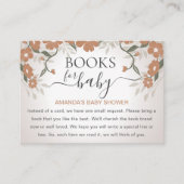 Bücher für Baby in Blütendusche Geschlecht neutral Begleitkarte (Vorderseite)
