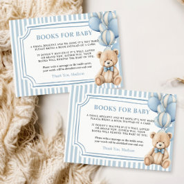 Bücher für Baby Karte Blau Bär