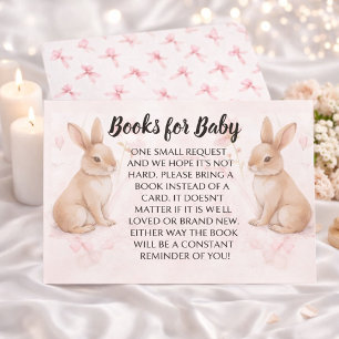 Bücher für Baby-Karte mit Hasen-Illustration Begleitkarte