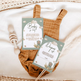 Bücher für Baby Kinderzimmer Boho Bear Baby Dusche Begleitkarte