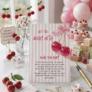 Bücher für Baby Kirsche Rosa Rotes Band Sommer Ret Begleitkarte