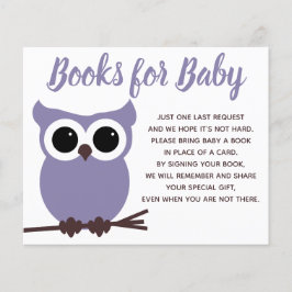 Bücher für Baby Lila Owl Babydusche