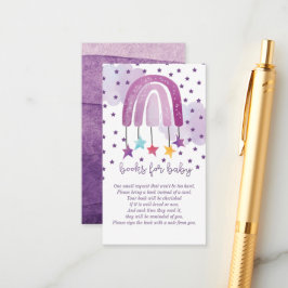 Bücher für Baby Lila Rainbow Baby Dusche Begleitkarte