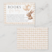 Bücher für Baby Little Bunny Balloons Babydusche Begleitkarte (Vorne/Hinten)