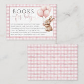 Bücher für Baby Little Bunny Balloons Babydusche Begleitkarte (Vorne/Hinten)