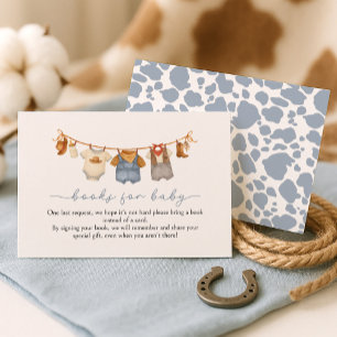 Bücher für Baby Little Cowboy Baby Shower Begleitkarte