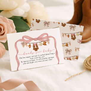 Bücher für Baby Little Cowgirl Baby Shower Begleitkarte