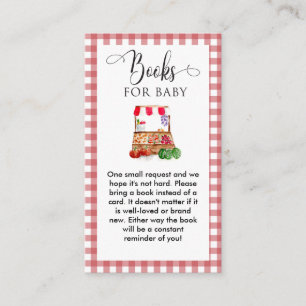 Bücher für Baby Lokal angebaute Baby-Party Gingham Begleitkarte