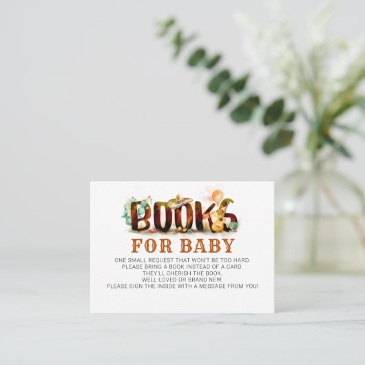 Bücher für Baby mexikanische Babydusche Begleitkarte (Stehend Vorderseite)