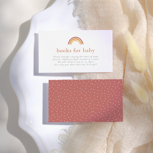 Bücher für Baby Modern Boho Minimalistisch Rainbow Begleitkarte