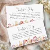 Bücher für Baby! Moderne Wildblume Babydusche Begleitkarte