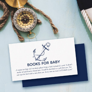 Bücher für Baby Nautical Navy Blue Anchor Begleitkarte