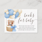 Bücher für Baby | Niedlich Bärenballon Babydusche Begleitkarte (Vorderseite)