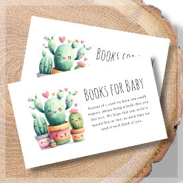 Bücher für Baby | Niedlich Cactus Baby Shower Begleitkarte