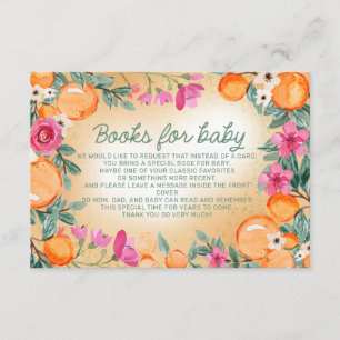 Bücher für Baby Orange Pink Blume Kleine Süsse Begleitkarte