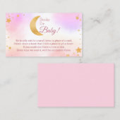 Bücher für Baby Over Moon Girl Babydusche Begleitkarte (Vorne/Hinten)