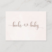 Bücher für Baby Pampas Grass Boho Babydusche Begleitkarte (Rückseite)