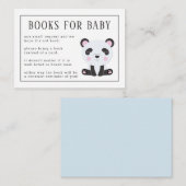 Bücher für Baby Panda Baby Dusche Begleitkarte (Vorne/Hinten)